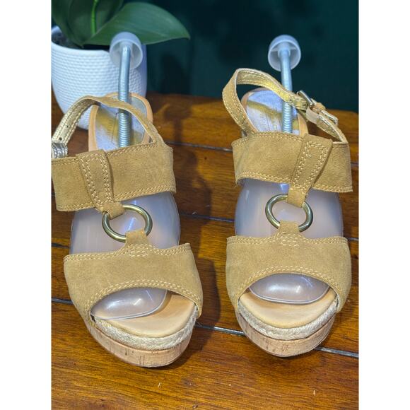 Coach Valeann platform leather sandal size 38.5 - Picture 2 of 7